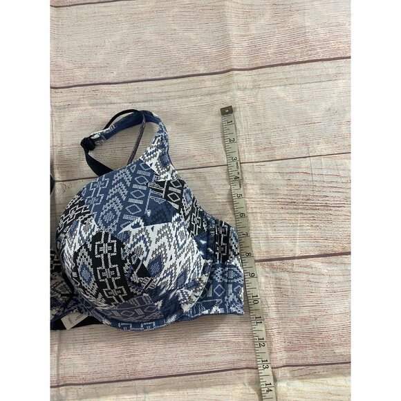 Cacique Women's Plunge Geometric Printed Bra - 42DD - Picture 6 of 11
